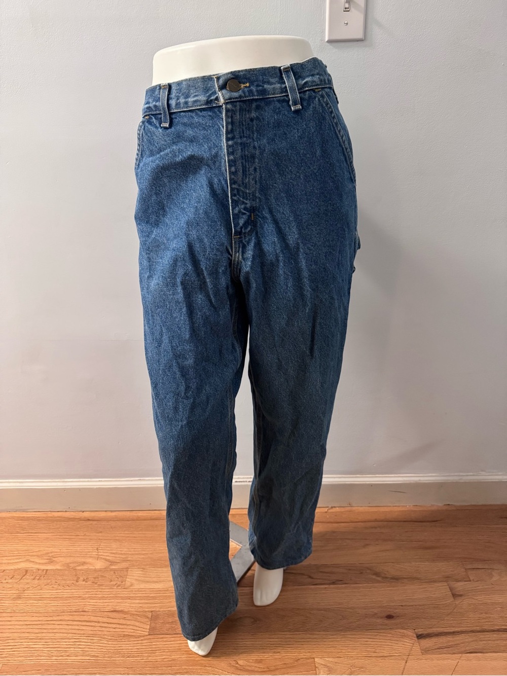 Carhartt Men's Dark Blue Relaxed Fit Jeans